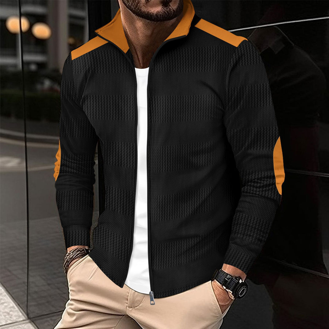 Herren stylische Trainingsjacke mit modernem Strukturdesign und sportlichen Akzenten Echoarchiv