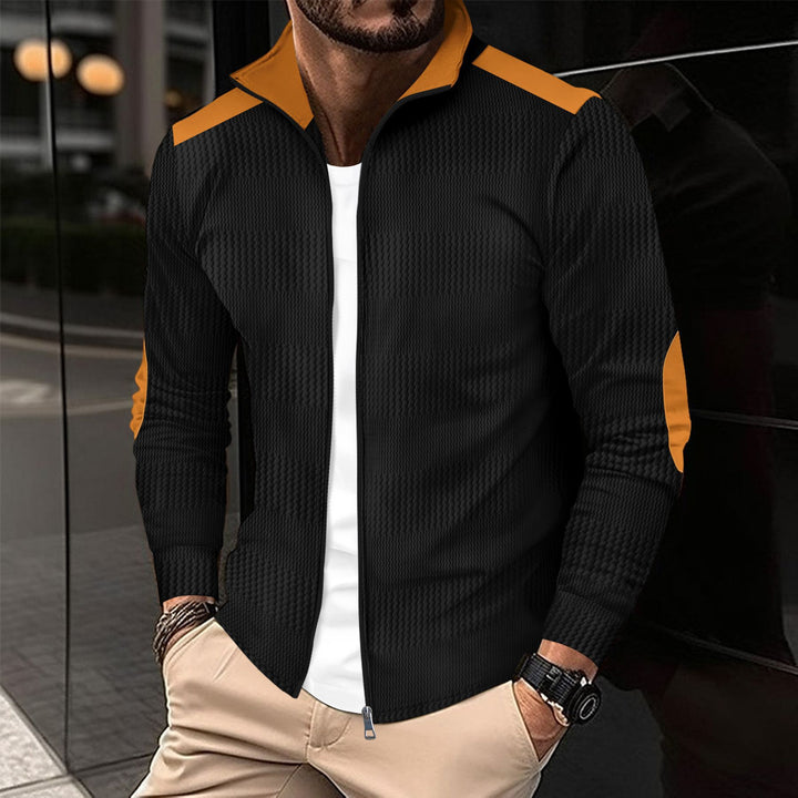 Herren stylische Trainingsjacke mit modernem Strukturdesign und sportlichen Akzenten Echoarchiv