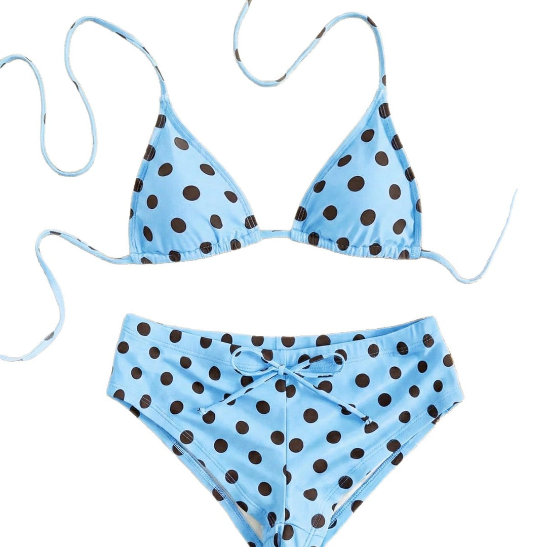Damen Trendiger Punkte-Bikini mit verstellbarem Höschen Echo Archiv