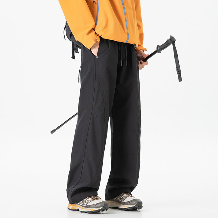 Damen Weite Cropped-Utility-Jogginghose mit Tunnelzugbund und geschwungenen Cargotaschen Echo Archiv