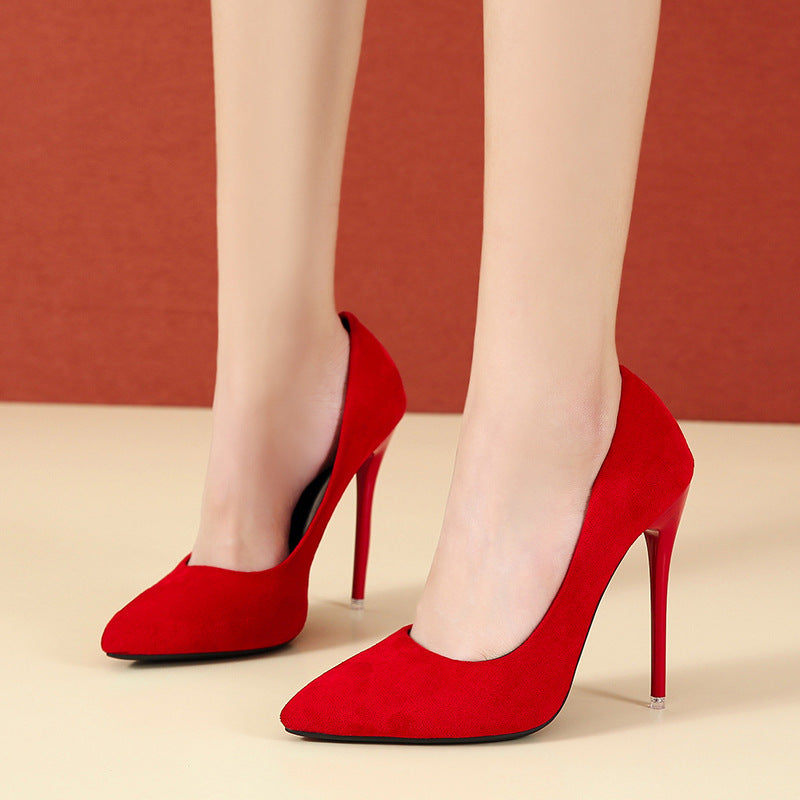 Damen nan spitze Stiletto-Pumps mit Samtoptik und gepolstertem Komfortfußbett Echo Archiv