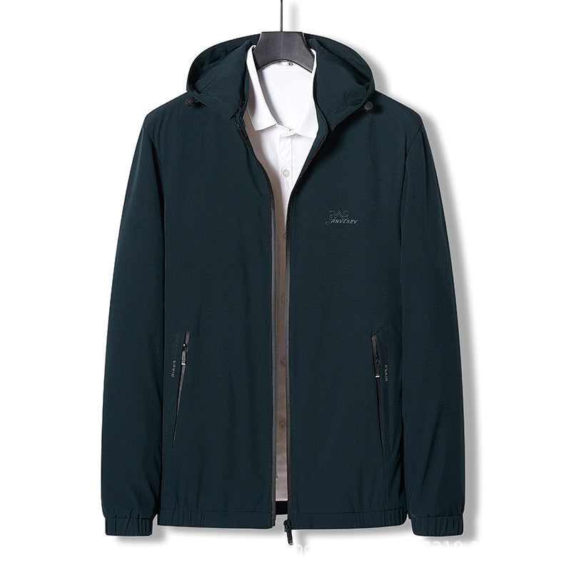 Herren funktionale Freizeitjacke mit verstellbarer Kapuze Echoarchiv