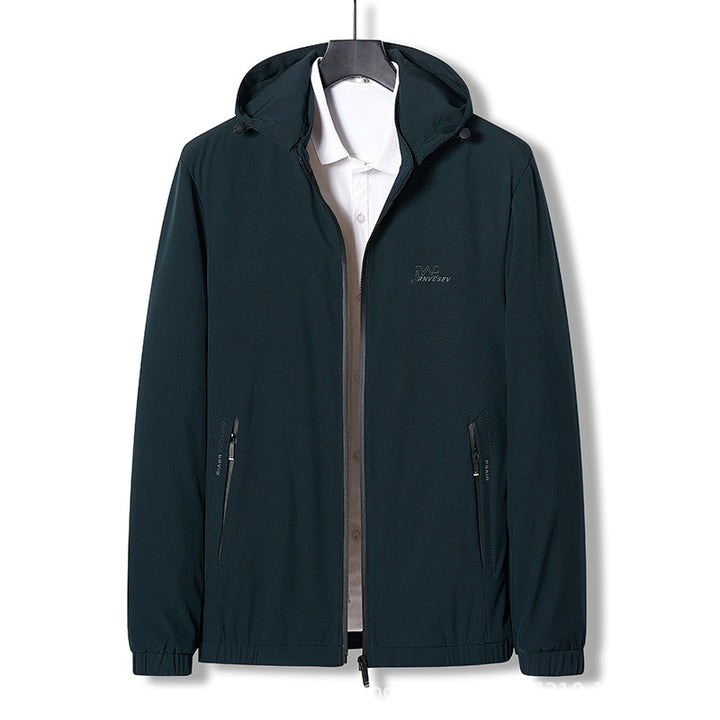 Herren funktionale Freizeitjacke mit verstellbarer Kapuze Echoarchiv