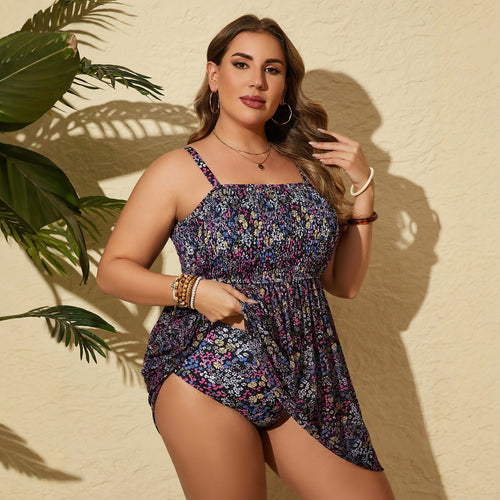 Damen luftiges Strandkleid mit elastischem Oberteil Echo Archiv