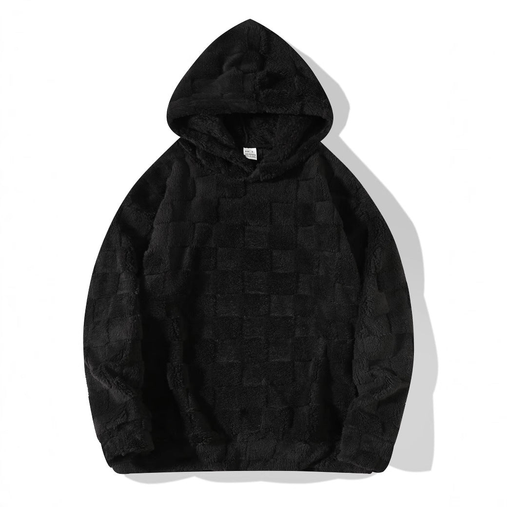 Herren kuscheliger Fleece-Hoodie mit modischem Ornamentmuster Echoarchiv