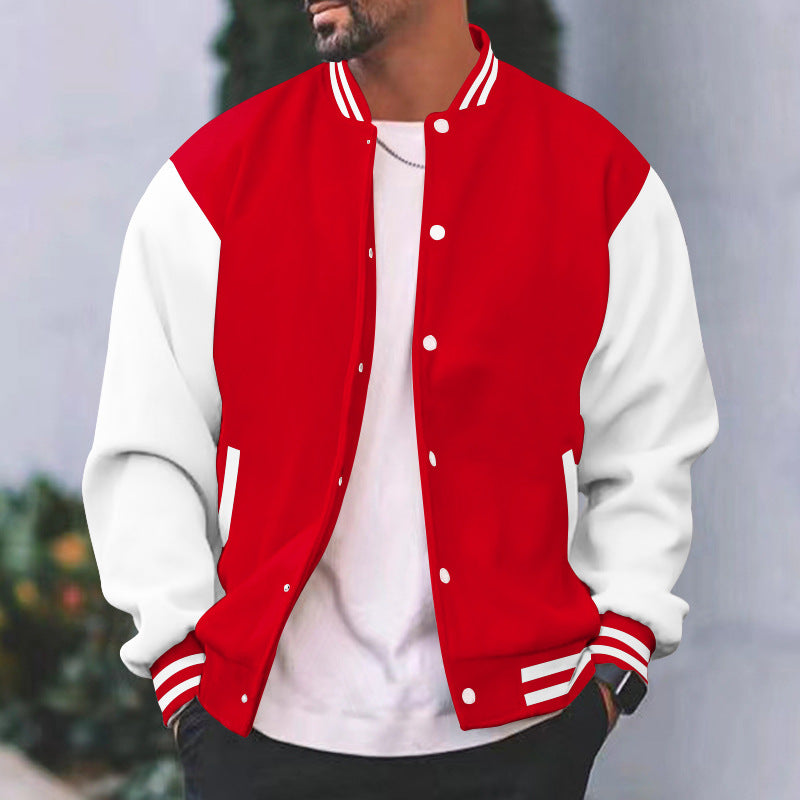 Herren Varsity-Jacke mit Kontrastärmeln und strapazierfähigem Material Echoarchiv