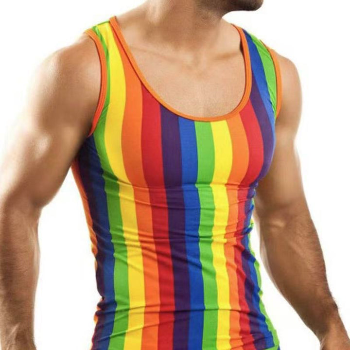 Herren nan figurbetontes Rundhals-Tanktop aus Stretchjersey mit körpernaher Passform Echo Archiv