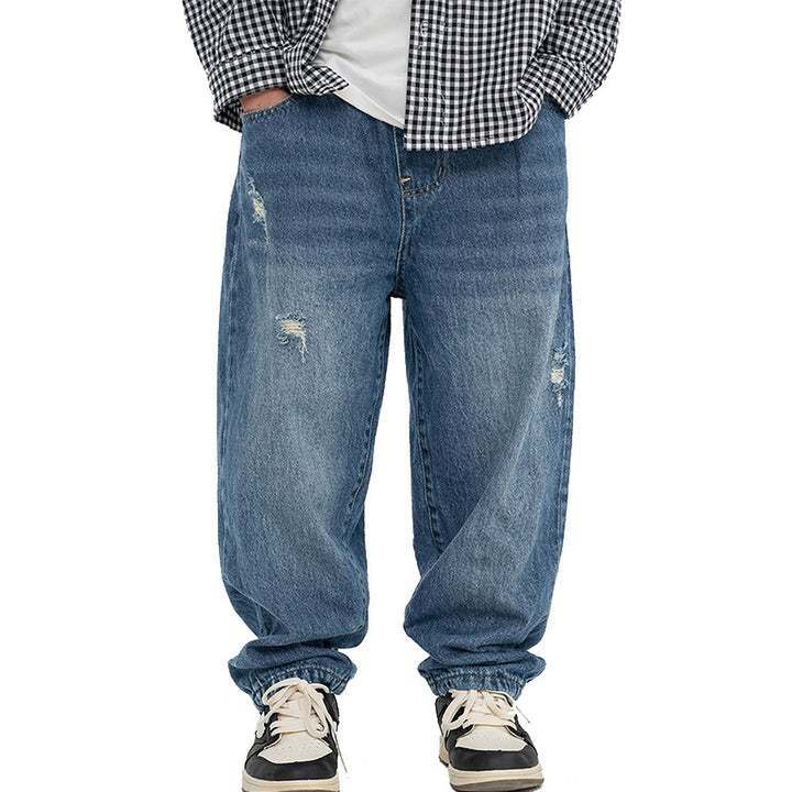 Unisex lässige weit geschnittene Jeans mit elastischem Bund Echo Archiv