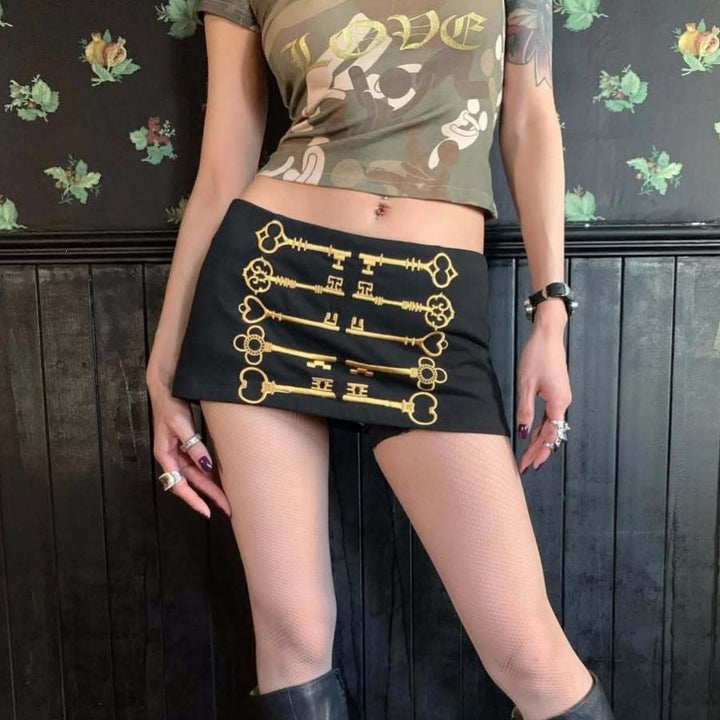 Damen Minirock mit einzigartigem Schlüssel-Design Echo Archiv