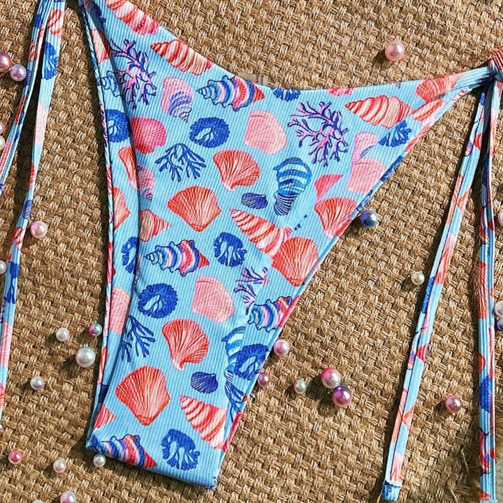 Damen Triangel-Bikini mit maritimen Muschelmuster Echo Archiv 1782221304