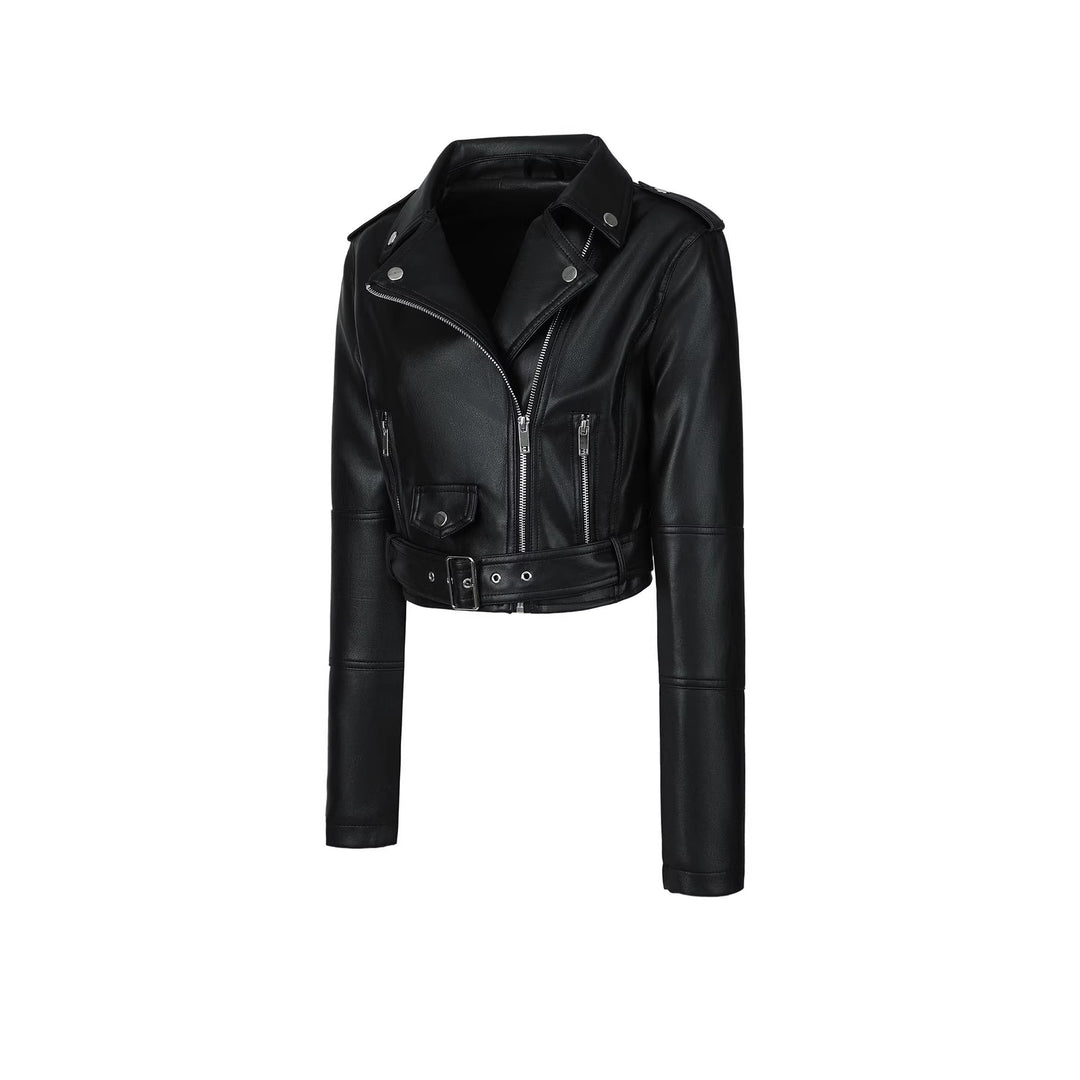Damen Modische Kurz-Bikerjacke Echo Archiv