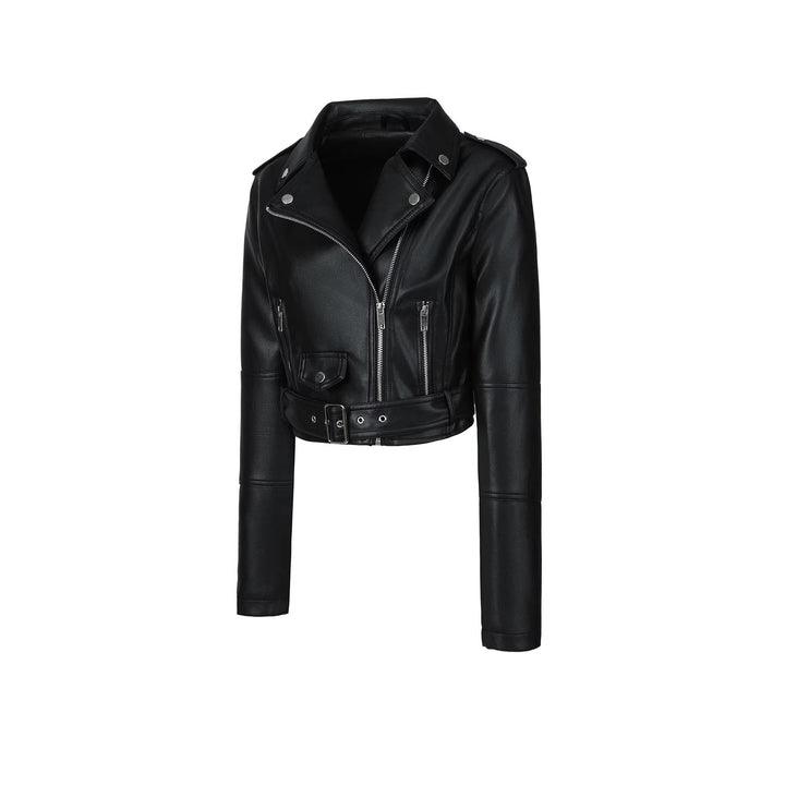 Damen Modische Kurz-Bikerjacke Echo Archiv