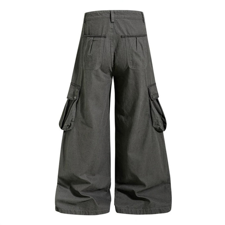 Damen weite Cargo‑Culottehose mit hoher Taille und Multifunktions‑Taschen Echoarchiv