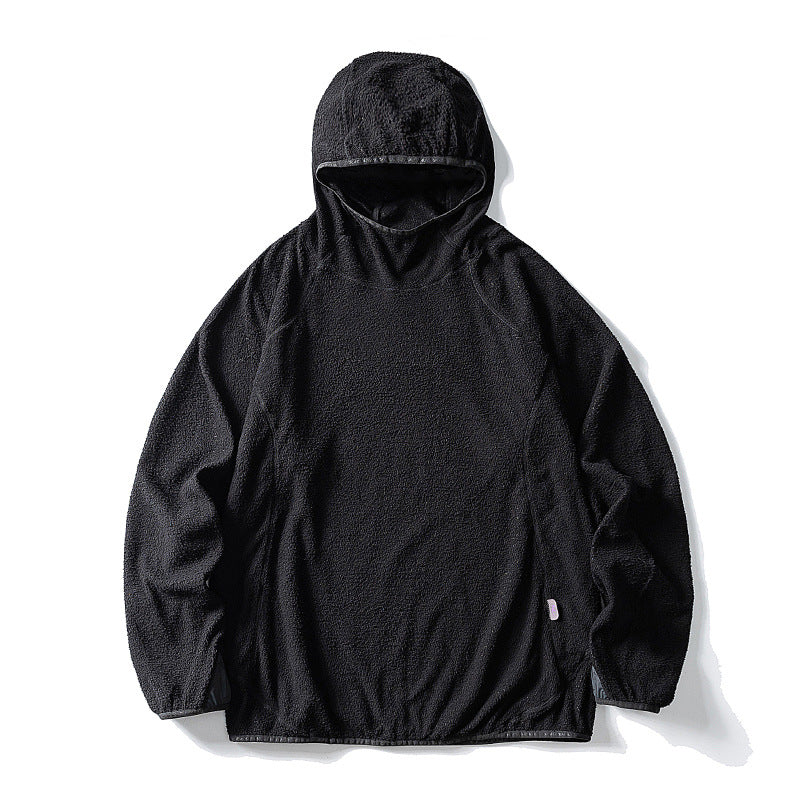Unisex Fleece-Hoodie im Oversize mit Teddyfleece, hochschließendem Kragen und elastischem Saum Echoarchiv
