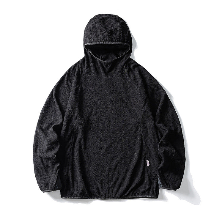 Unisex Fleece-Hoodie im Oversize mit Teddyfleece, hochschließendem Kragen und elastischem Saum Echoarchiv