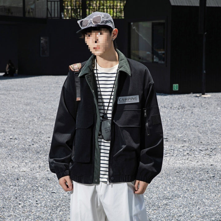 Damen Oversize Utility-Jacke mit Fleece‑Kragen & Multifunktions‑Taschen Echoarchiv