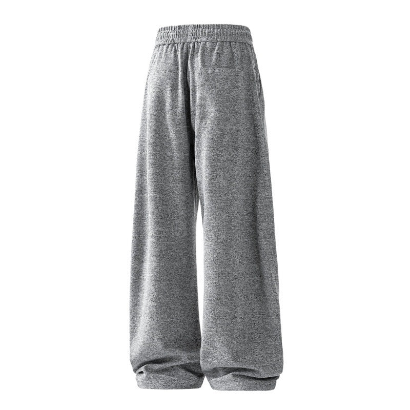 Frauen weite Lounge-Sweatpants mit elastischem Kordelzugbund und dekorativer Seitennaht – Avérine