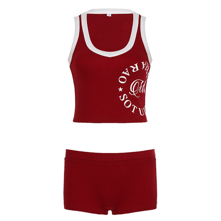Damen Sportliches Set mit Raffungen und modernem Print Echo Archiv