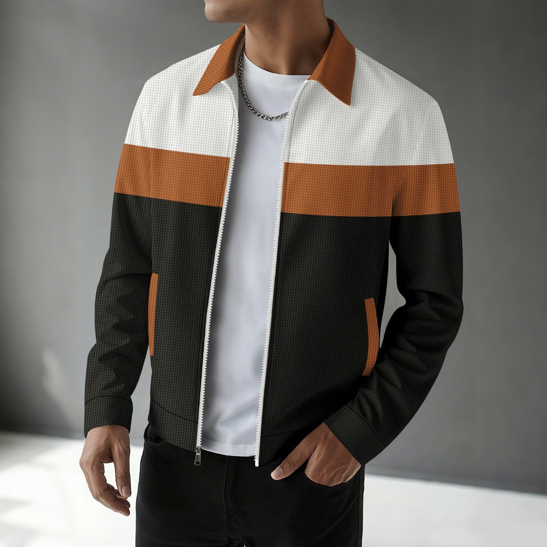 Herren modische Bomberjacke mit strukturiertem Design und Kontraststreifen Echoarchiv