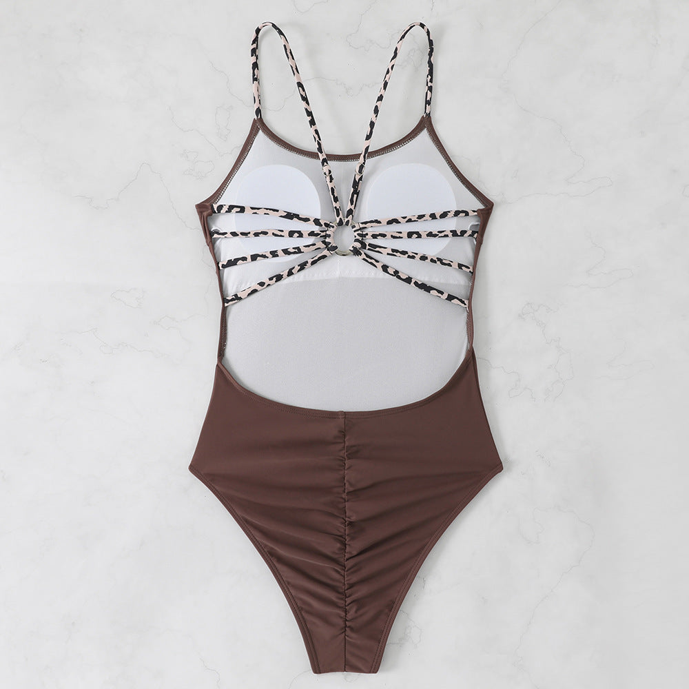 Damen Einteiliger Badeanzug mit Raffungen und Cut-Outs Echo Archiv