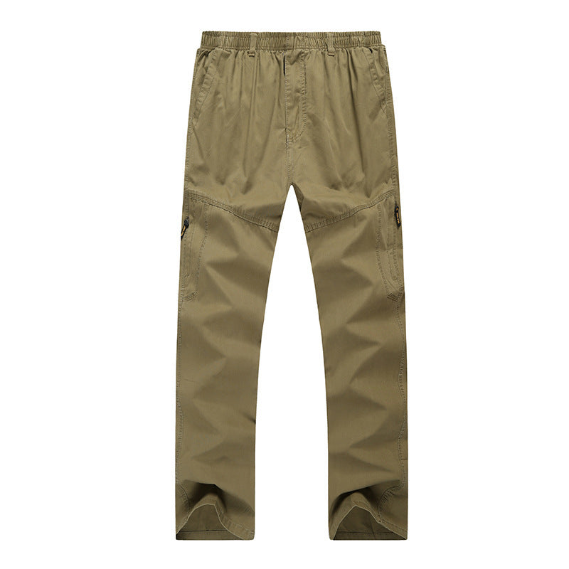 Herren Cargohose mit elastischem Bund, multifunktionalen Utility‑Taschen und geradem Schnitt Echoarchiv