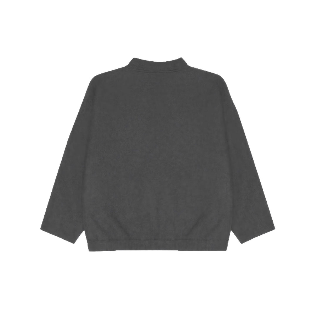 Damen kuschelige Fleece-Bomberjacke mit Stehkragen Rippbund und Druckknopfleiste – Avenza