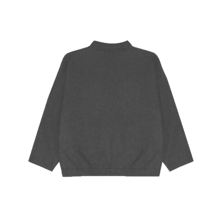 Damen kuschelige Fleece-Bomberjacke mit Stehkragen Rippbund und Druckknopfleiste – Avenza