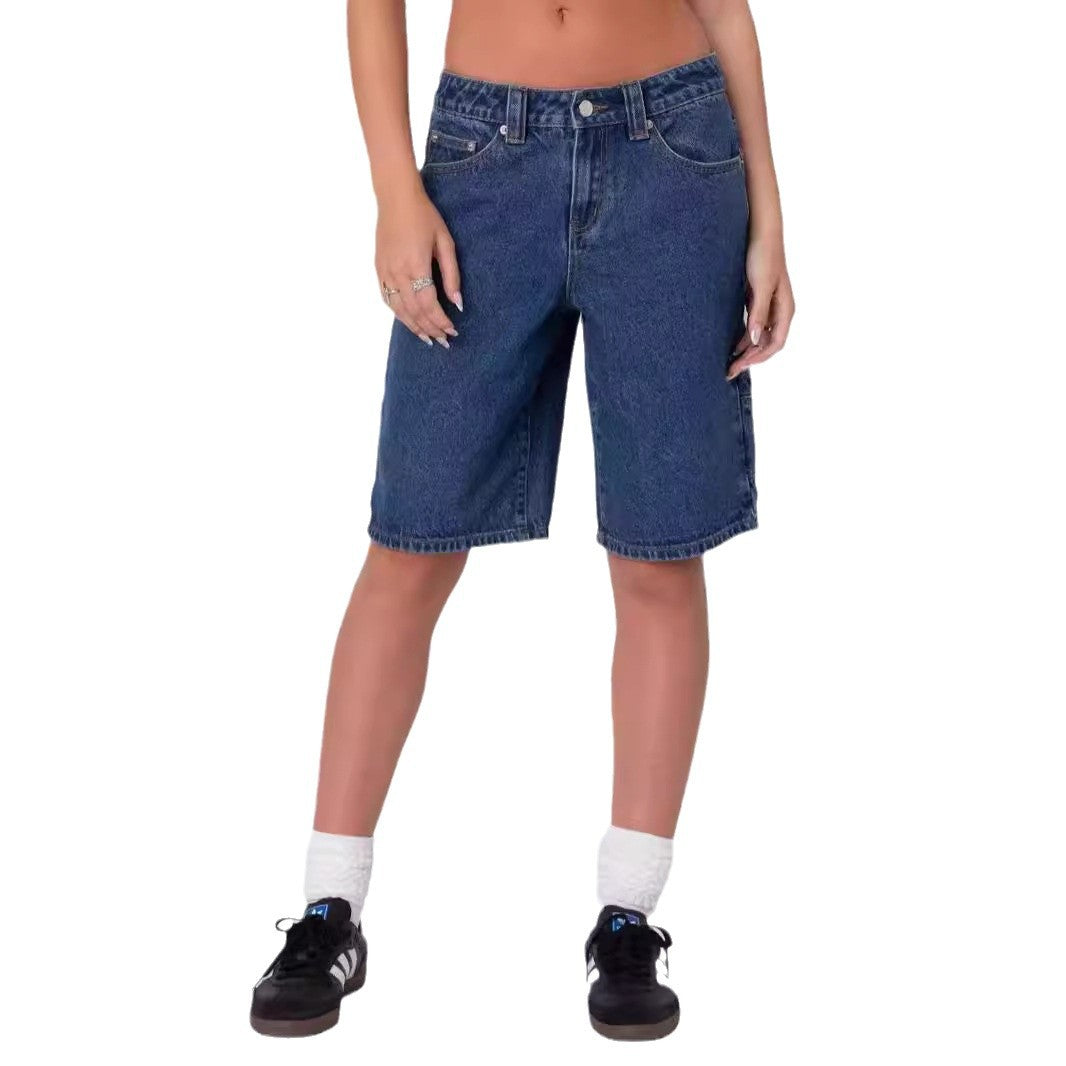 Damen modische Denim-Shorts im lässigen Schnitt mit hoher Taille Echo Archiv