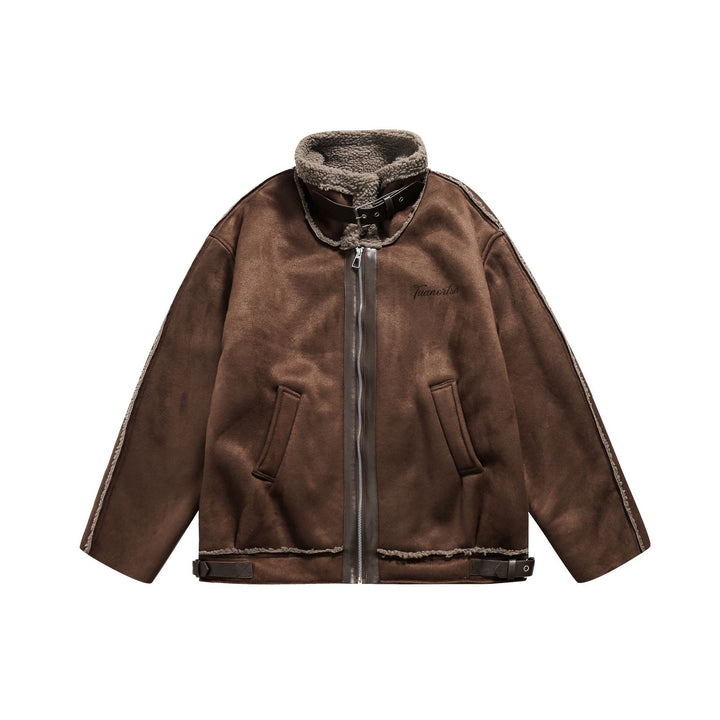 Herren Flieger‑Lederblouson mit Lammfellkragen und verstellbarem Saum Echoarchiv