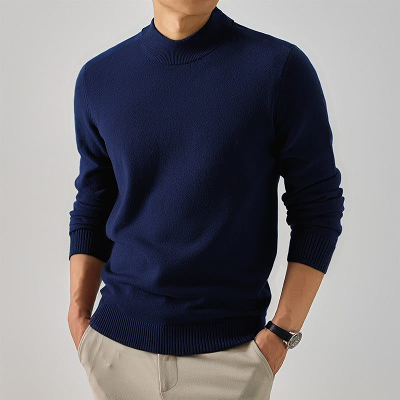 Herren Kurzer Rollkragen-Feinstrickpullover mit schmaler Silhouette Echo Archiv