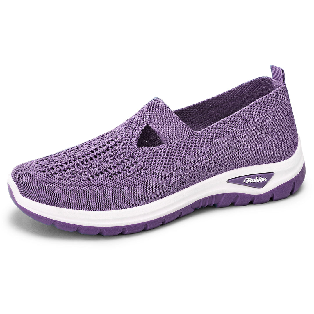 Damen nan gestrickter Schlupfsneaker mit atmungsaktivem Obermaterial und stoßdämpfender Profilsohle Echo Archiv