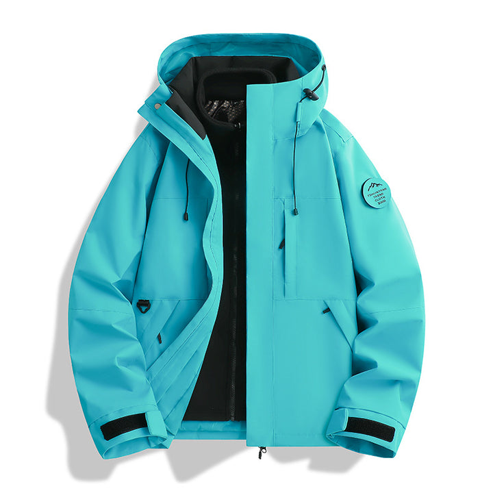 Herren Wetterfeste technische Softshell‑Trekkingjacke mit Kapuze und isolierendem Inneneinsatz Echo Archiv