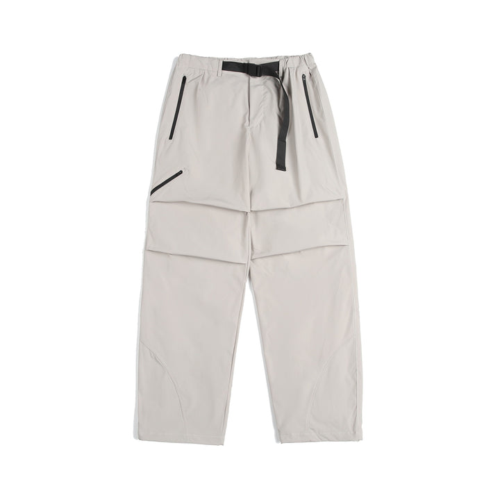 Unisex Technische Cargo-Caprihose mit elastischem Bund, integriertem Gurt und wasserdichten Reißverschlüssen Echoarchiv