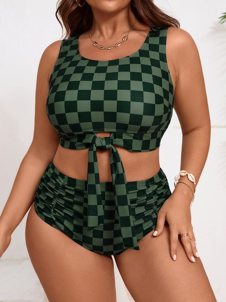 Damen Cropped Badeoberteil mit hoch geschnittenem Höschen Echo Archiv