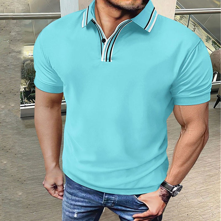 Herren Polohemd mit modernem Kragen und eleganten Akzenten Echoarchiv