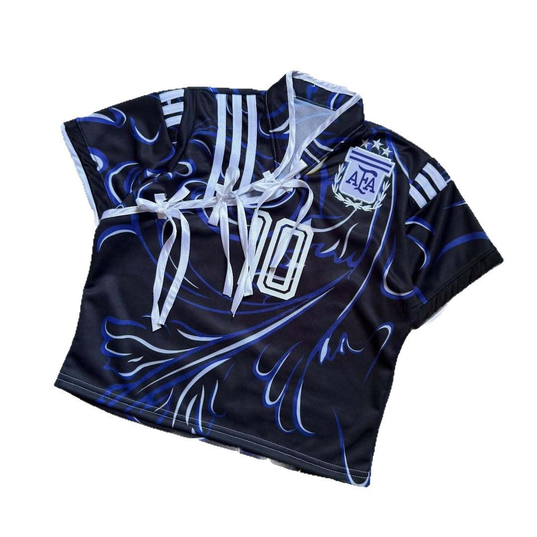 Damen Sportliches cropped Fußballtrikot Echo Archiv