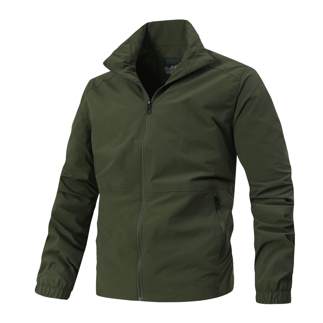 Herren Leichte Softshelljacke mit Stehkragen, winddichter Membran und Reißverschlusstaschen Echoarchiv
