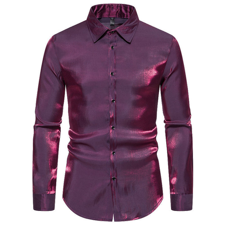 Herren Langarmhemd mit schimmerndem Finish und eleganter Passform Echoarchiv