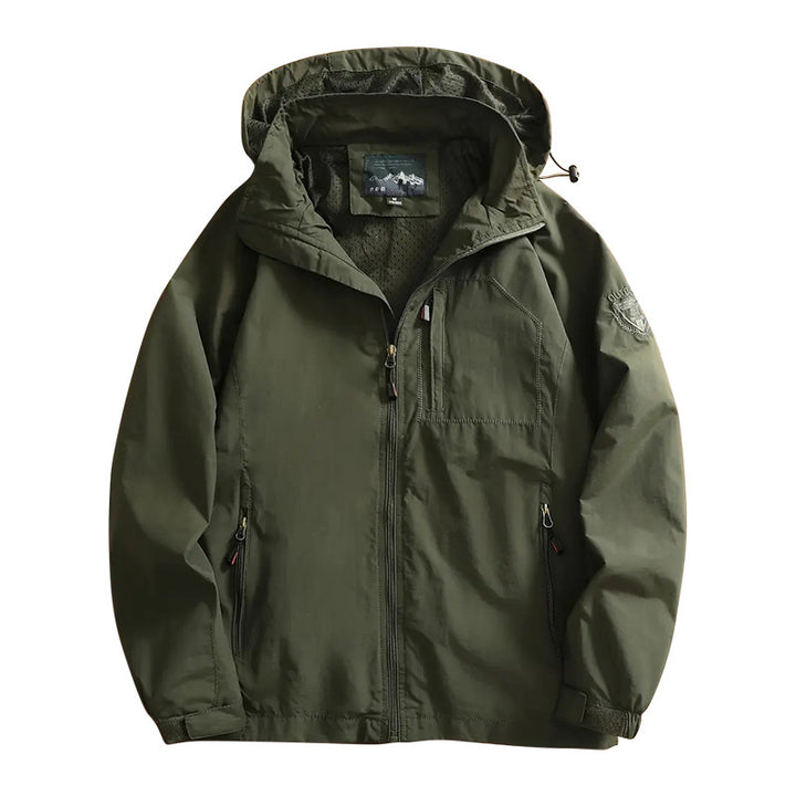 Herren nan leichte Outdoorjacke Windbreaker mit wasserabweisender Beschichtung und atmungsaktivem Meshfutter Echo Archiv