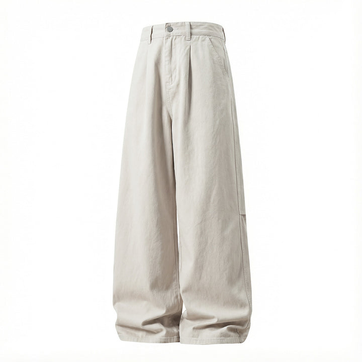 Damen Weite High-Waist Palazzo-Hose mit Bundfalten und extra weitem Bein Echo Archiv