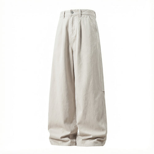 Damen Weite High-Waist Palazzo-Hose mit Bundfalten und extra weitem Bein Echo Archiv
