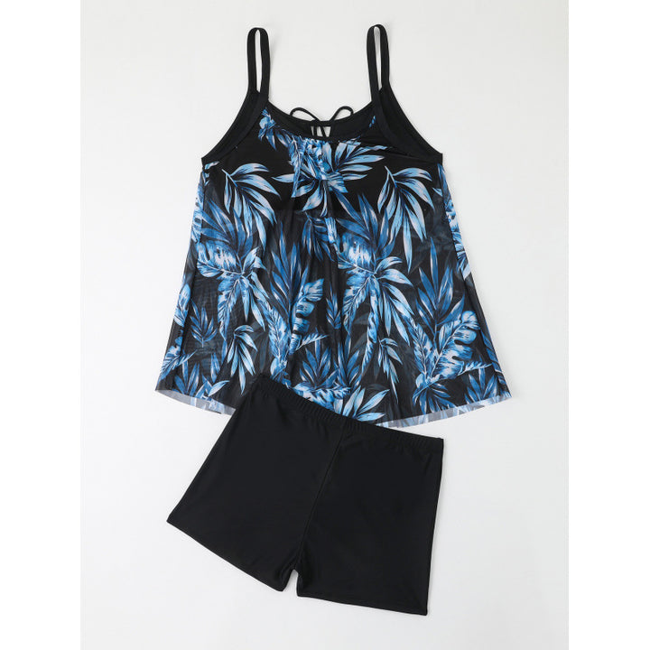 Damen Tankini-Set mit floralem Oberteil und figurbetonendem Unterteil Echo Archiv
