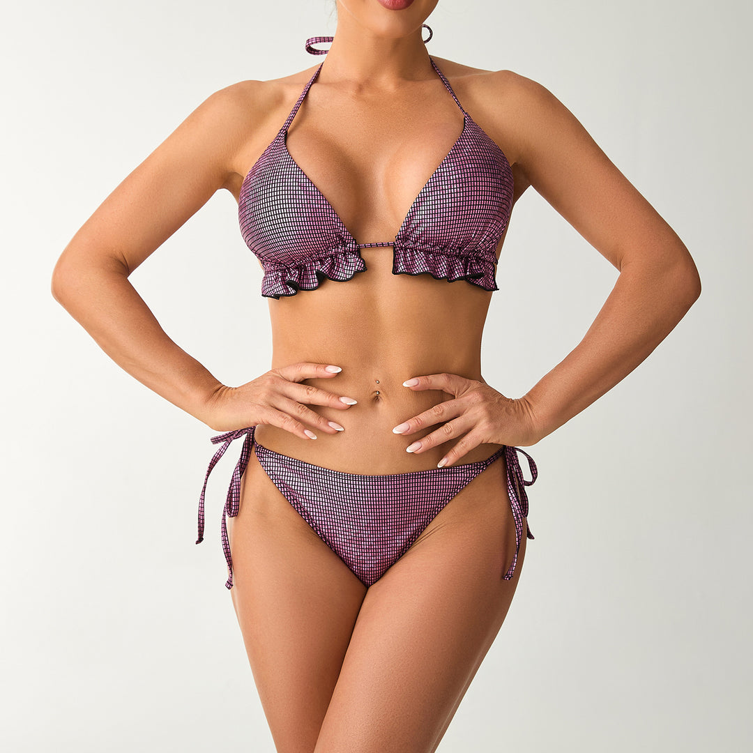 Damen Triangel-Bikini mit verspielten Rüschendetails Echo Archiv