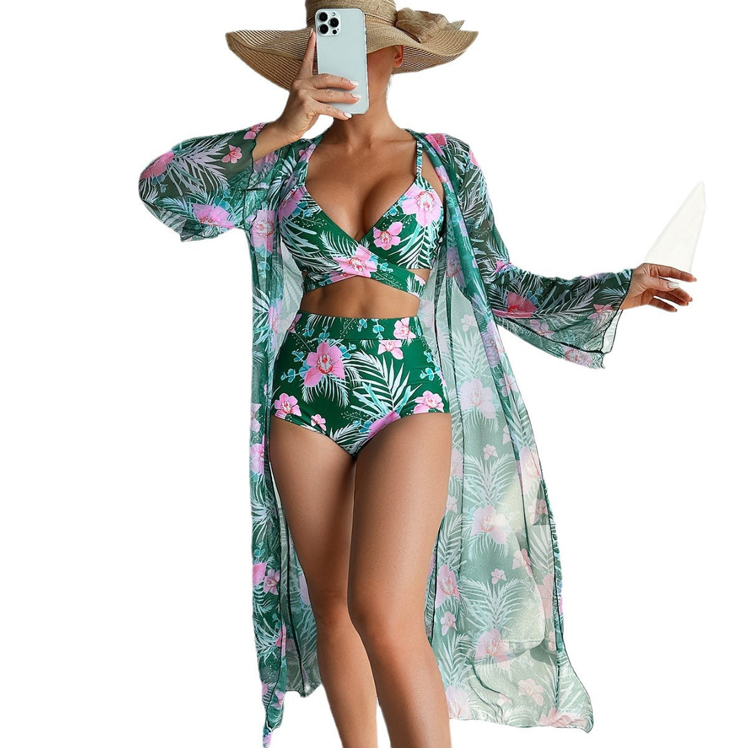 Damen Bikiniset mit floralem Kimono Echo Archiv