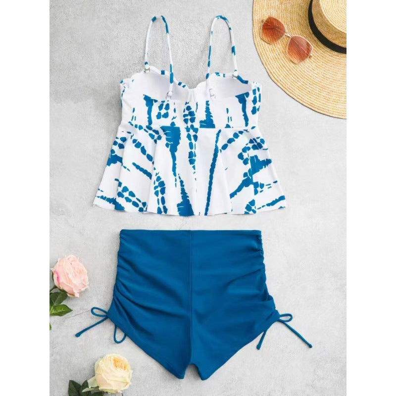 Damen Tankini-Set mit elegantem Volant-Oberteil und hohem Taillenslip Echo Archiv