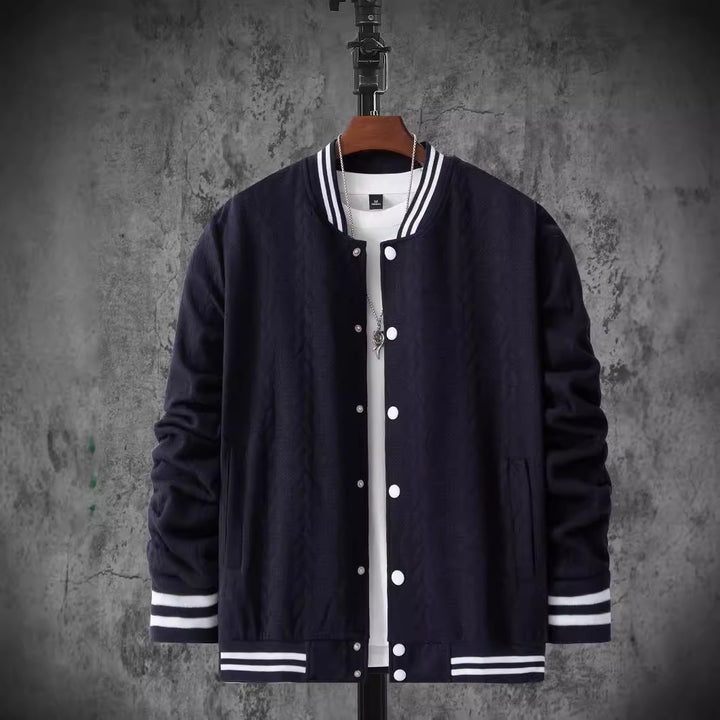 Herren sportliche Collegejacke mit strukturiertem Design Echoarchiv