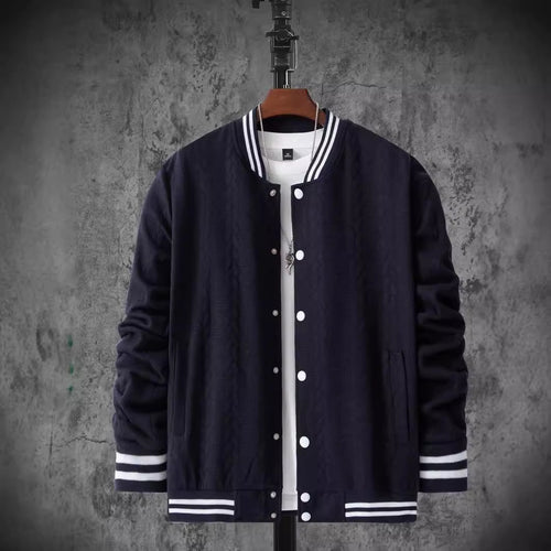 Herren sportliche Collegejacke mit strukturiertem Design Echoarchiv