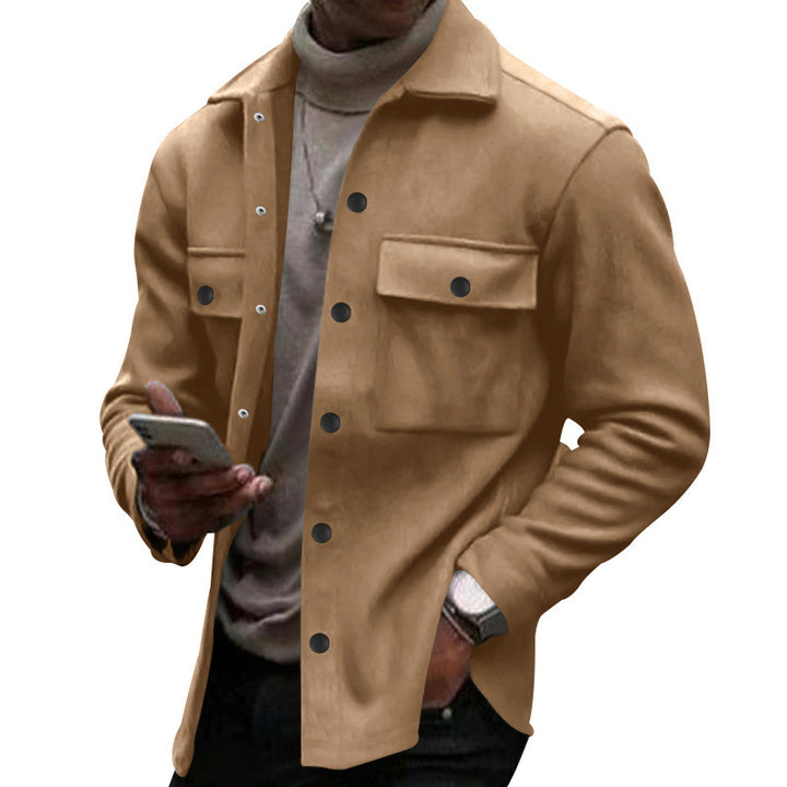 Herren lässige Overshirtjacke mit großen Brusttaschen und modernem Design Echoarchiv