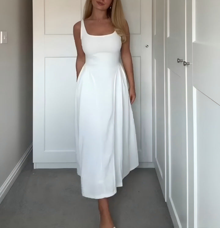 Damen Maxikleid mit schulterfreiem Design und figurfreundlichem Schnitt Echo Archiv