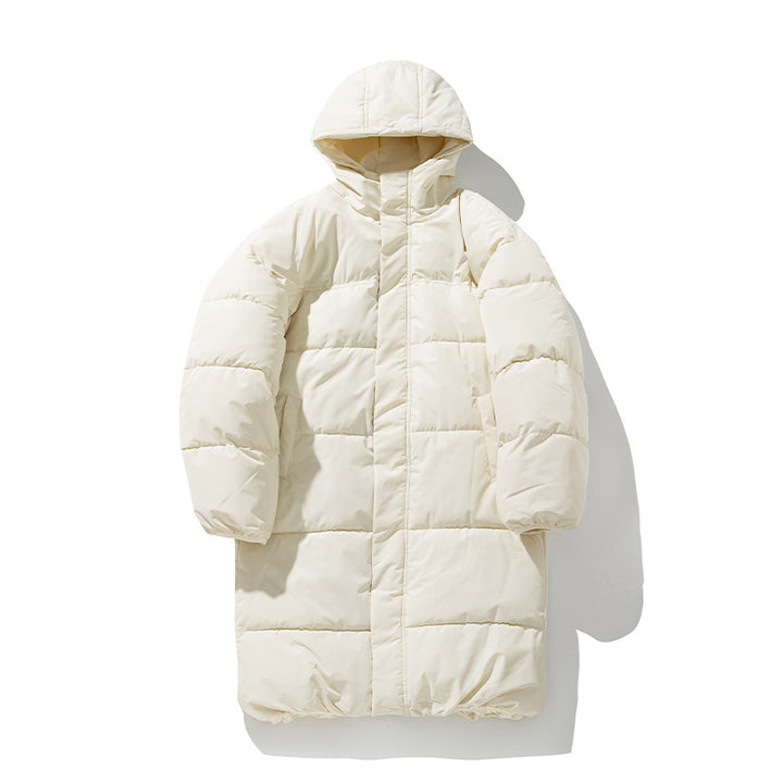 Unisex Langer Steppparka im Clean-Look mit Kapuze, Thermofüllung und verstellbarem Saum Echo Archiv